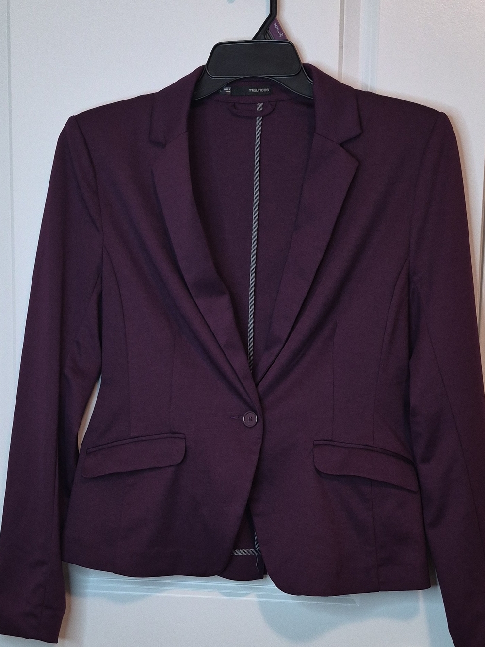 Maurices Plum Women's One-Button Blazer Size L